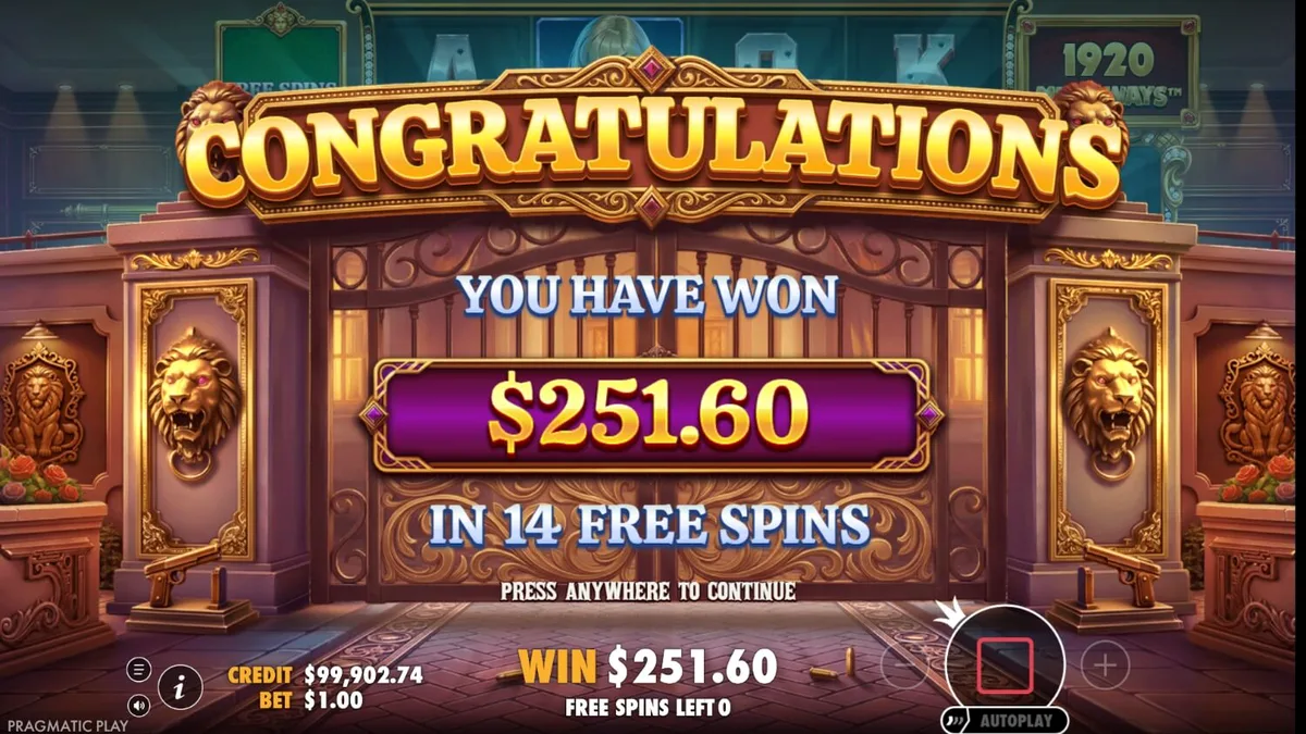 Tampilan visual slot Mini Mafia Megaways dengan tema mafia dan mansion mewah